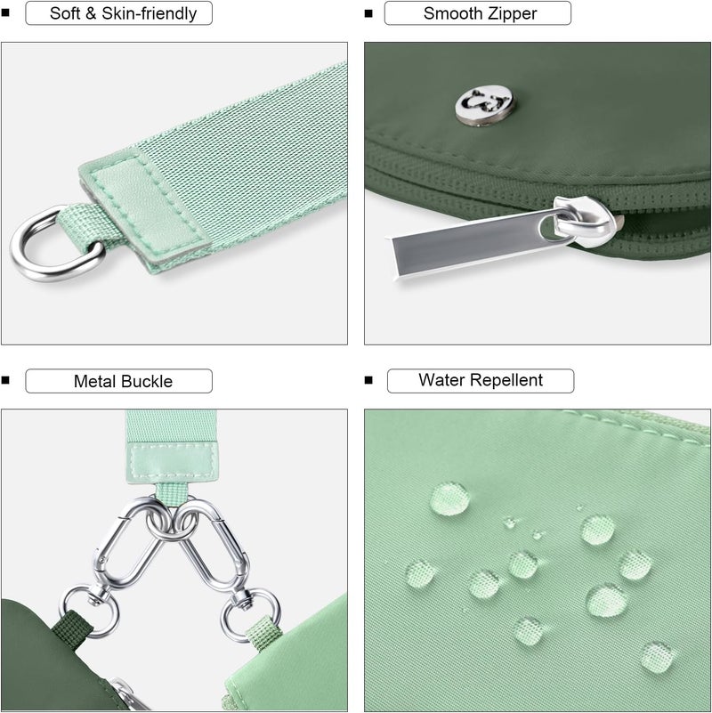 Babysun Mini Zip Around Dual Pouch Wristlet With 2 Straps Wristlet Keychain Wallet for Women Coin Purse Small Cute for Teen Girl - Image 5